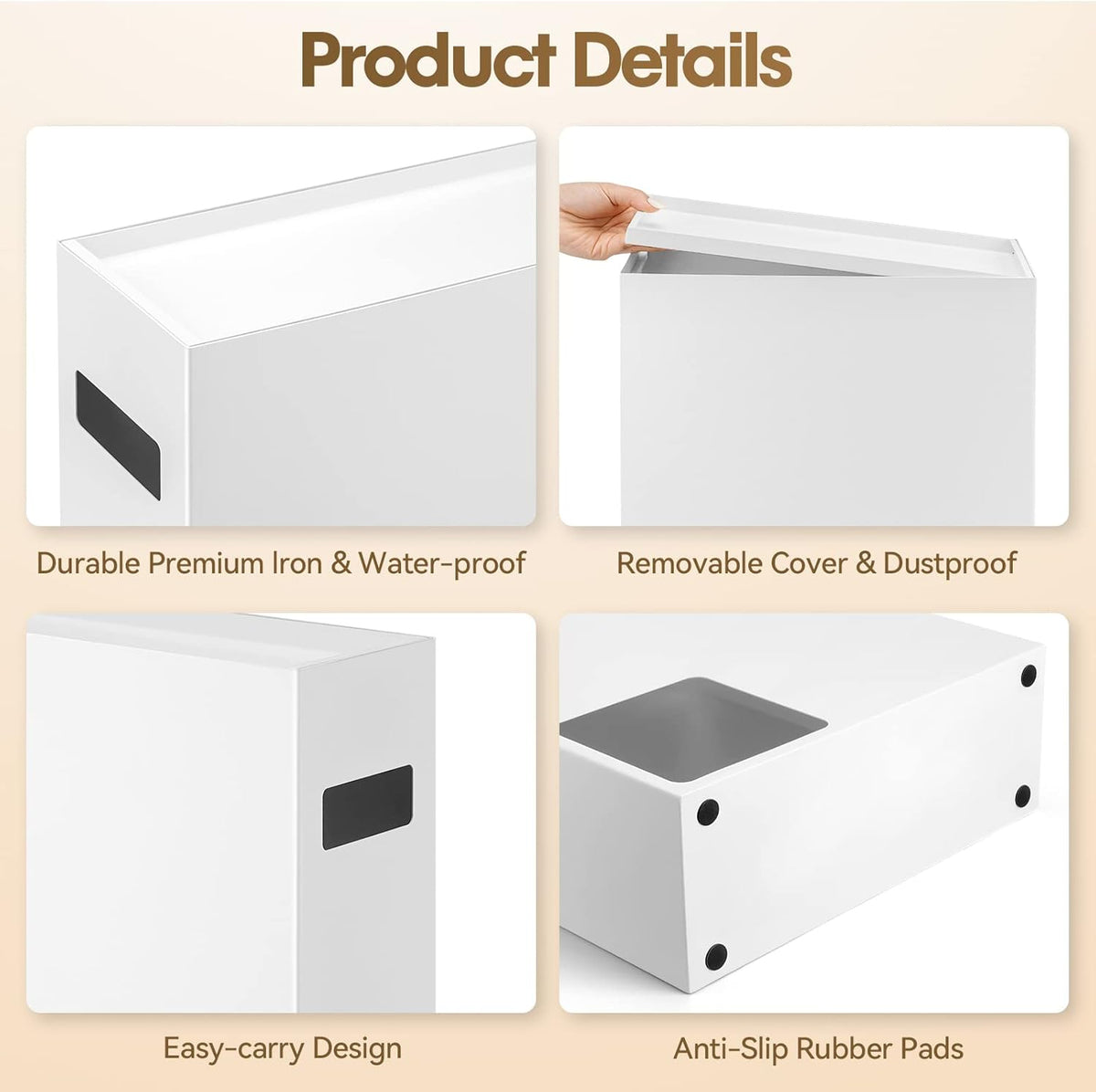 White Toilet Paper Storage Organizer W9158