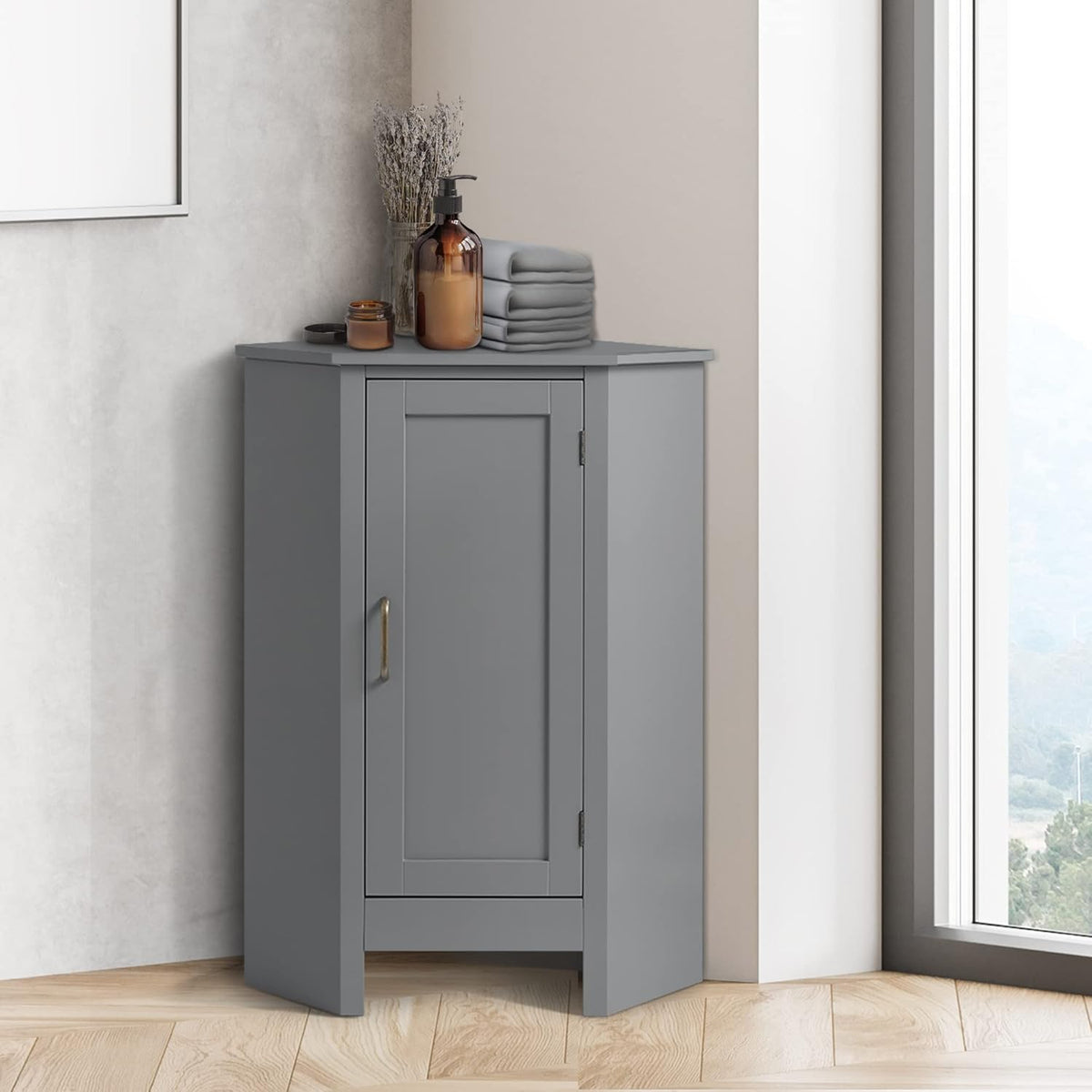 Grey Corner Cabinets Q667648