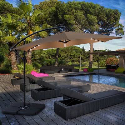 9x22 Lighted Cantilever Umbrella H31265
