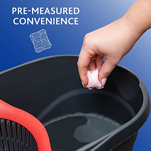 Microfiber Spin Mop & Bucket Floor Cleaning System Bundle with Hard Floor Cleaner (Lavender, 10 Count) B354402