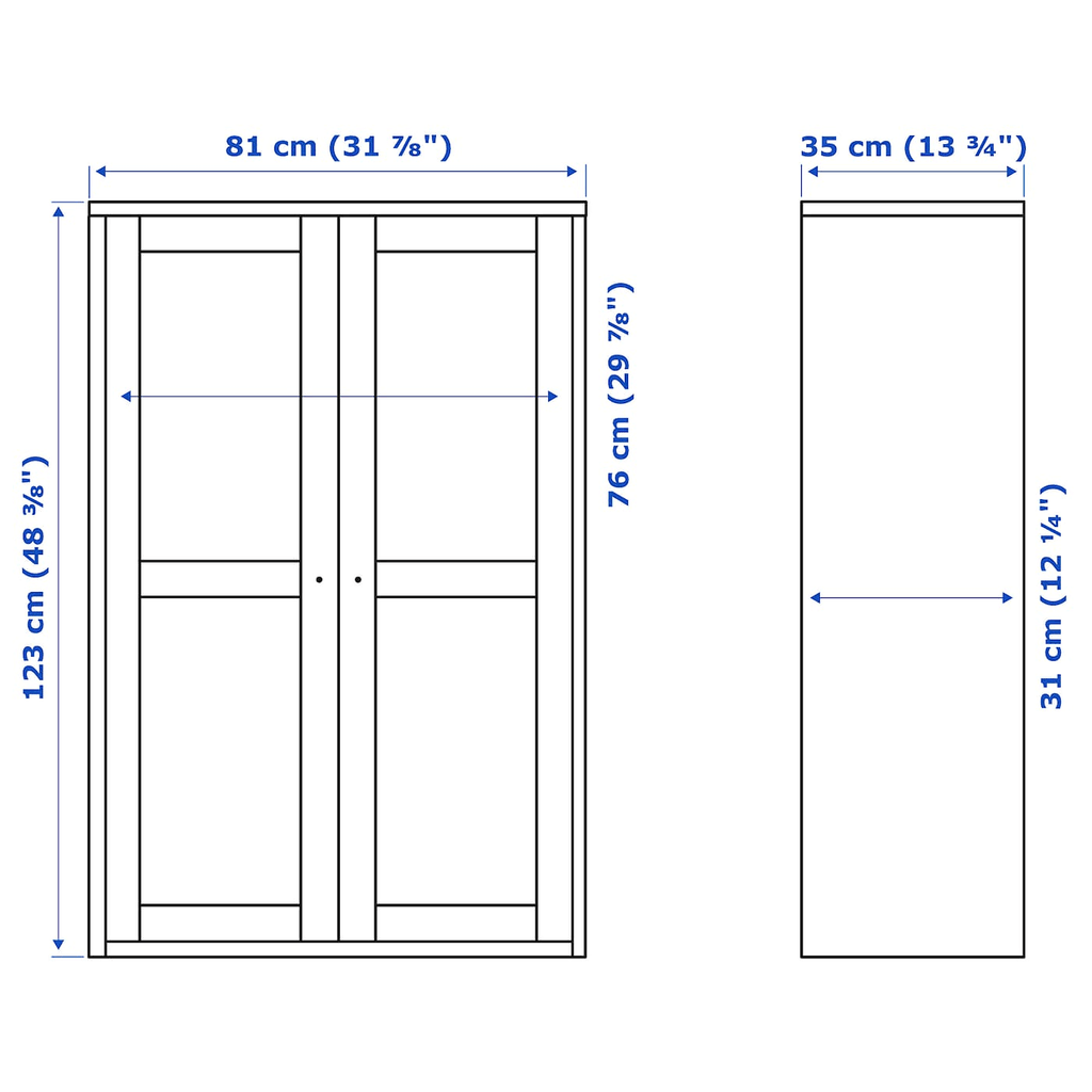 White Glass-Door Cabinet M96549
