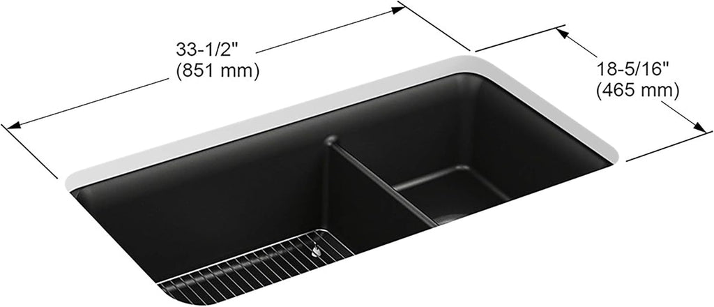 Matte Black 36 Minimum Base Cabinet Width X64833