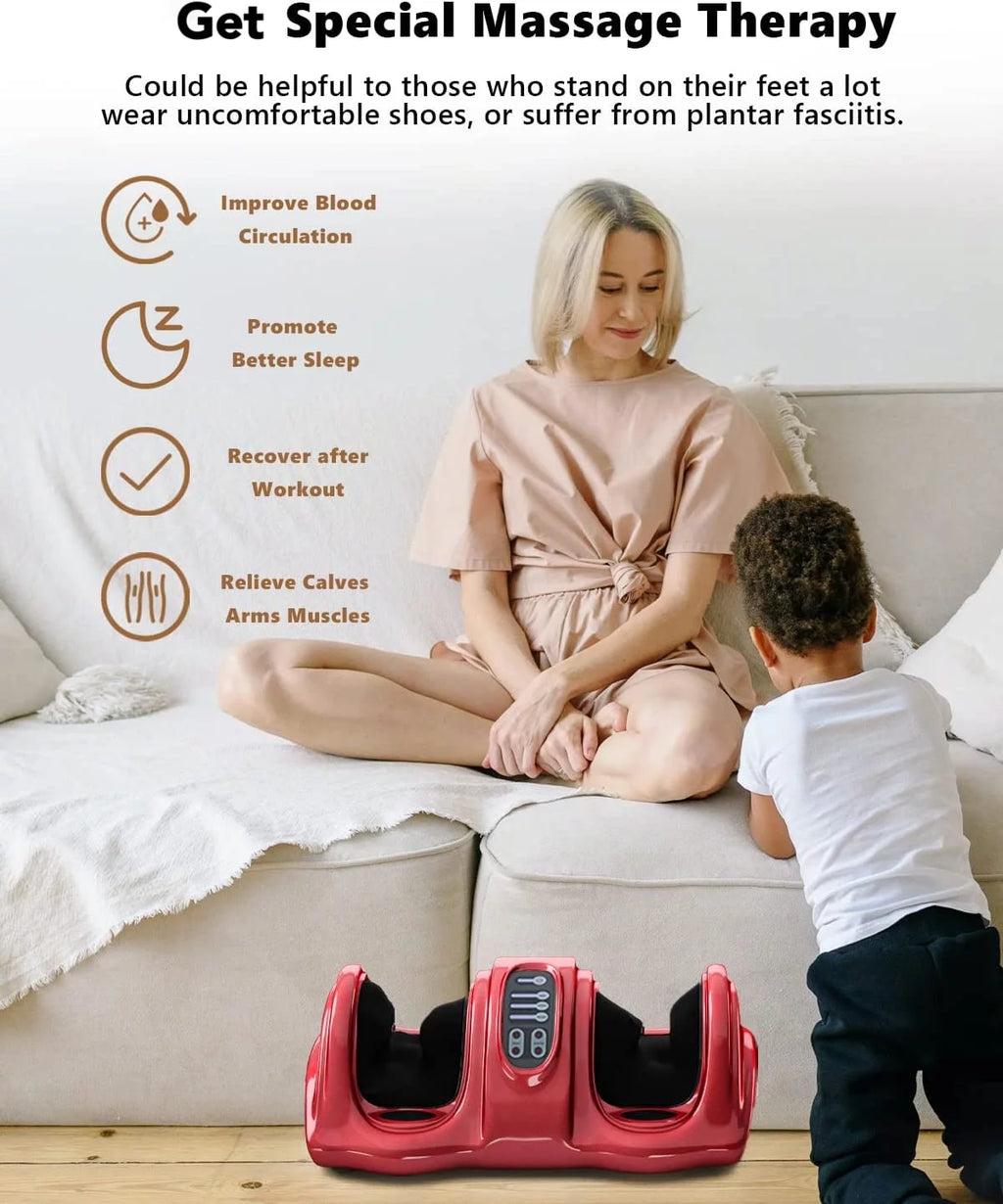 Electric Foot Massager with Remote and 3 Massage Modes W5611