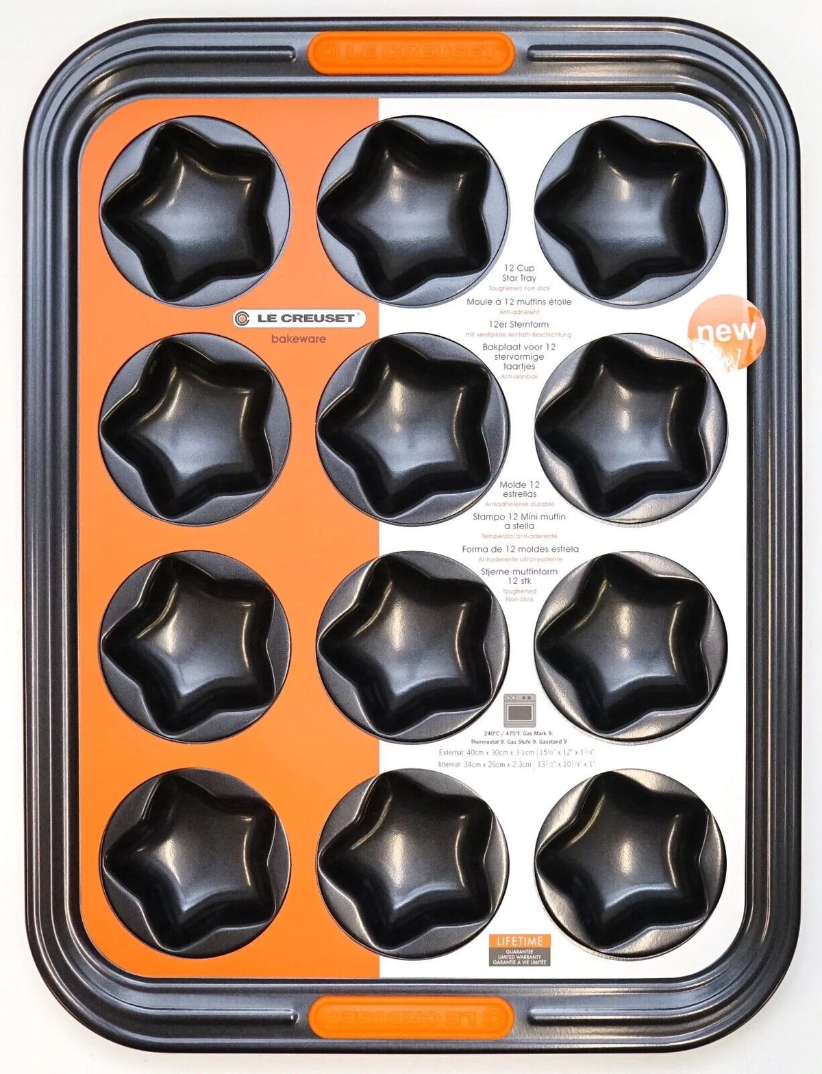 12 Cup Non-Stick Star Shaped Baking Tray O25672