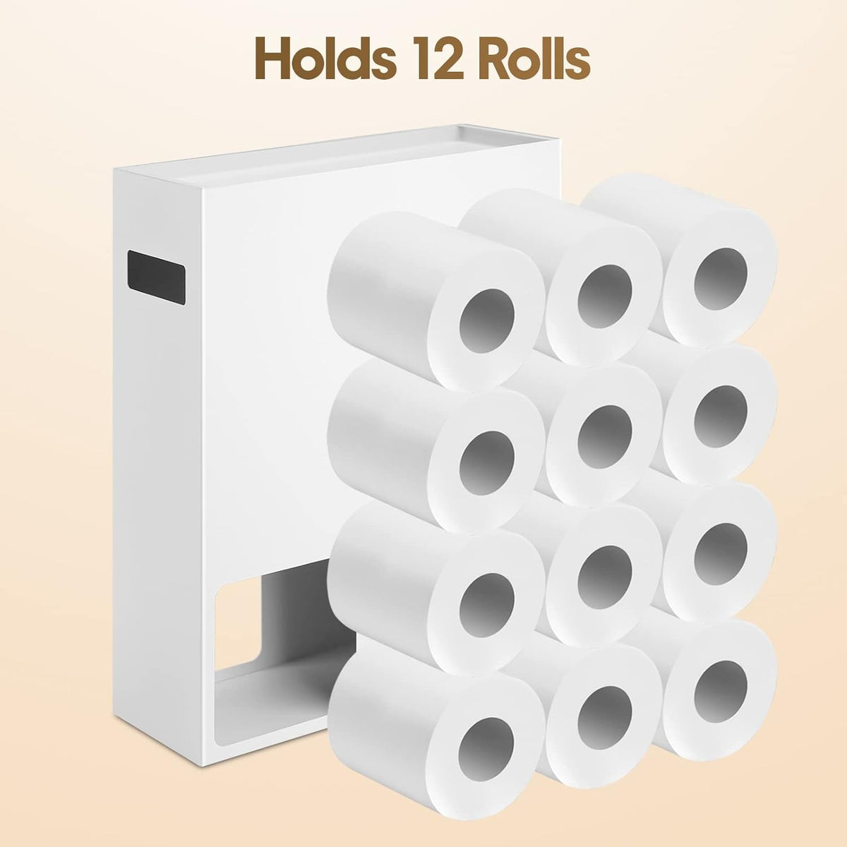 White Toilet Paper Storage Organizer W9158