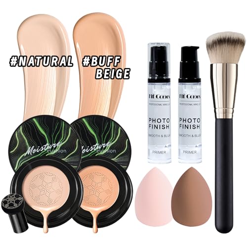 Makeup Kit with CC Cream Foundation Eyeshadow Primer Concealer Lip Gloss Eyeliner Pencil Mascara Makeup Brush & Sponges G280
