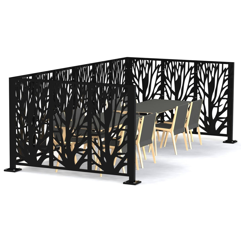 Lasercut Metal Panel Room Partition H15376