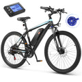 26" Electric Mountain Bike with 48V Battery, Shimano 21 Speed, Lockable Suspension Fork G770305