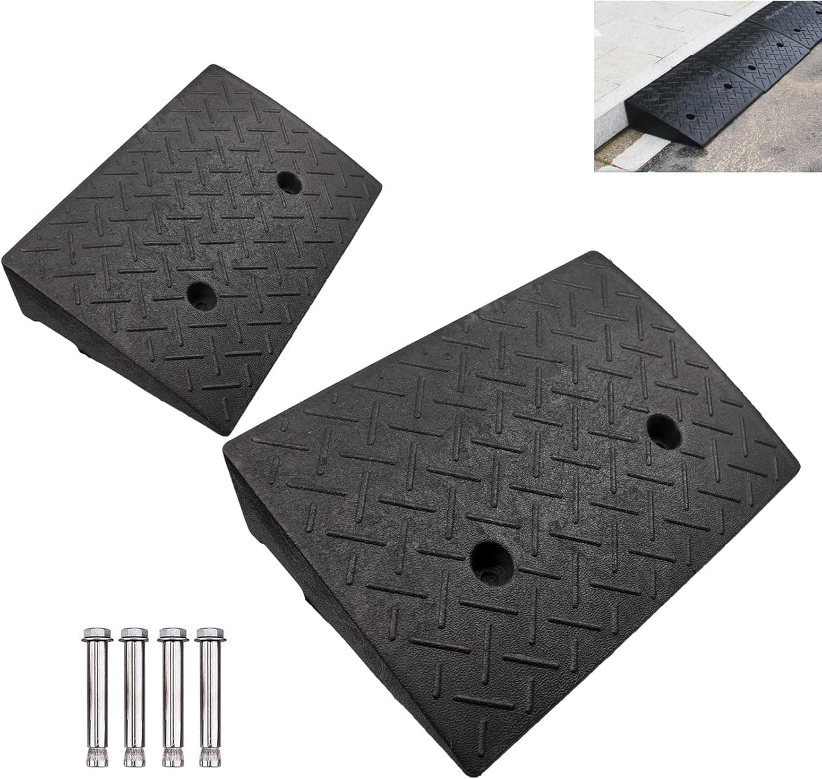 4.3 Inch Portable Curb Ramps 2Pcs D9062