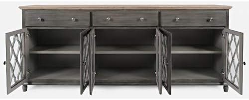 Six Door Grey Accent Cabinet Y641