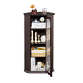 Freestanding Bathroom Cabinet with Glass Door, MDF Board with Painted Finish M76884