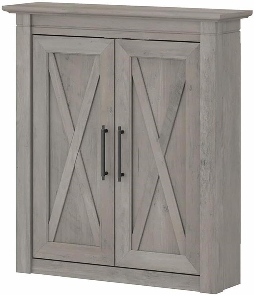 Engineered Wood Bathroom Wall Cabinet in Driftwood Gray G721472