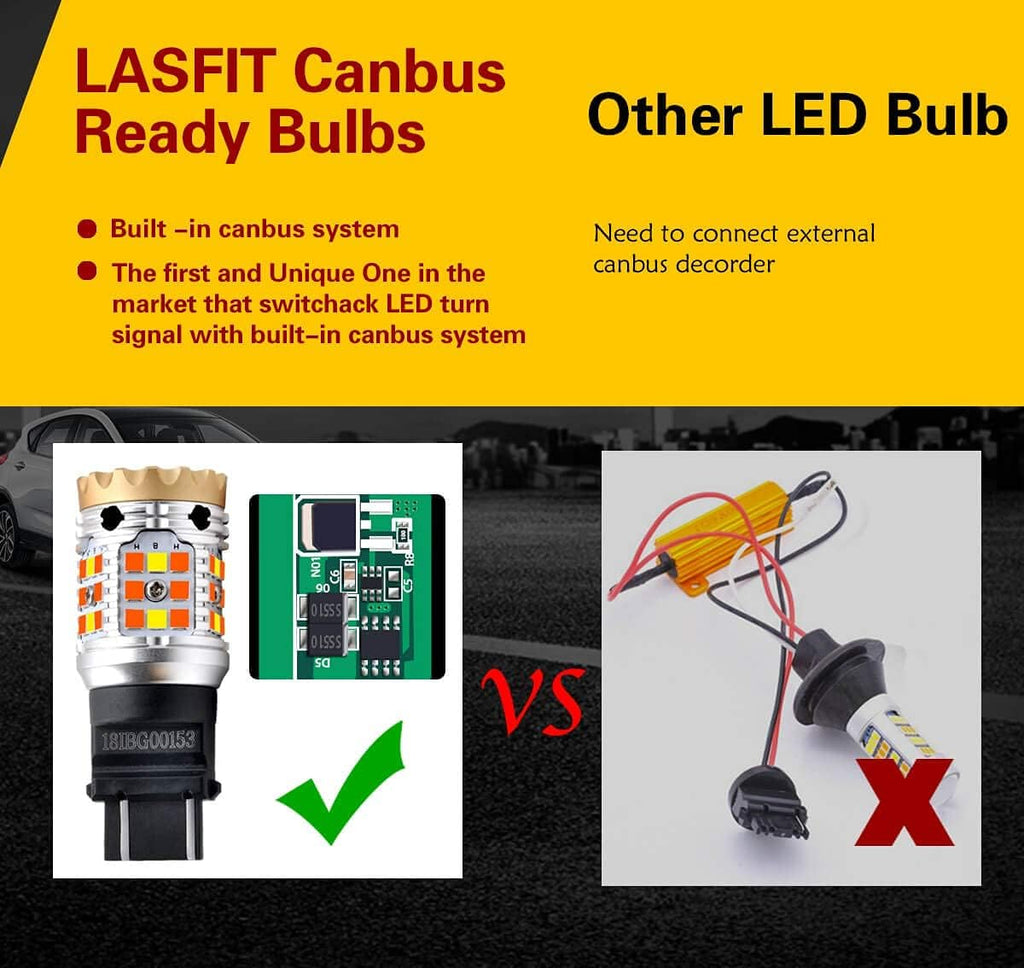 3157 LED Switchback White Amber Turn Signal Bulb Pack of 2 J5430