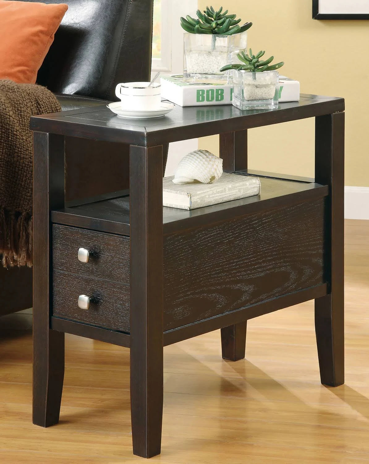 Cappuccino Chairside Table K8274