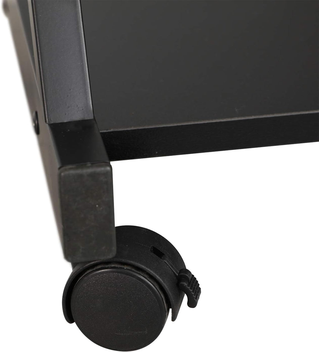 Adjustable Mobile Laptop Desk with Wheels, Black V689944