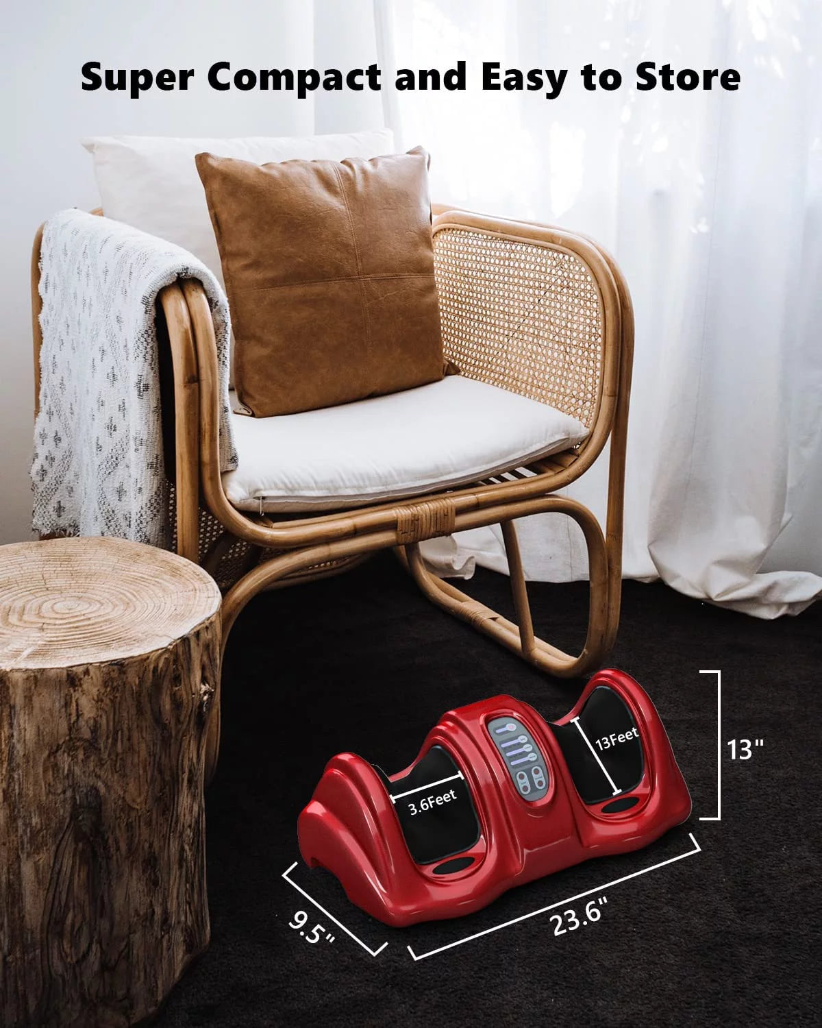 Electric Foot Massager with Remote and 3 Massage Modes W5611