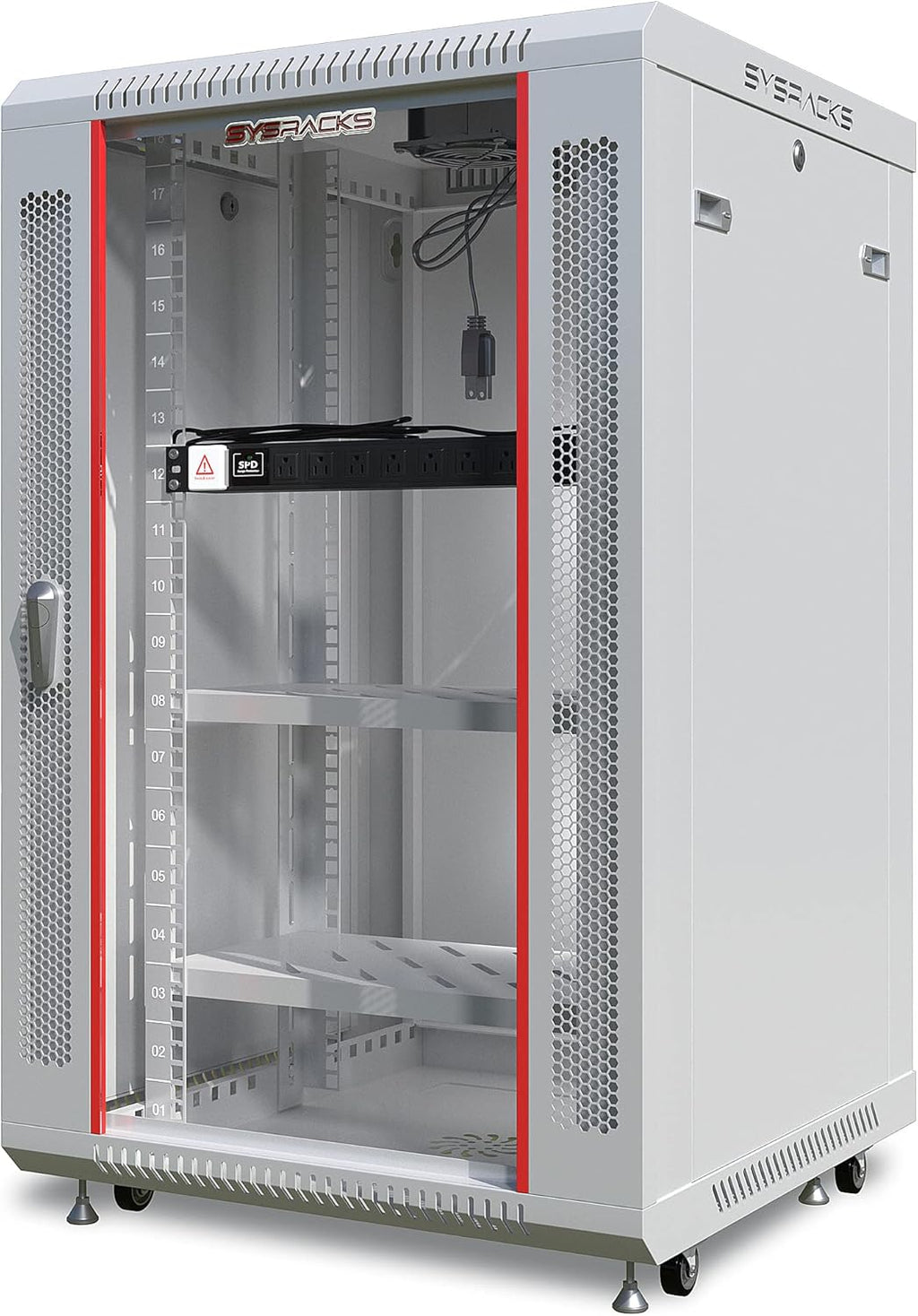 18U Wall Mount Server Rack Cabinet Enclosure 24 Inch Depth X2931