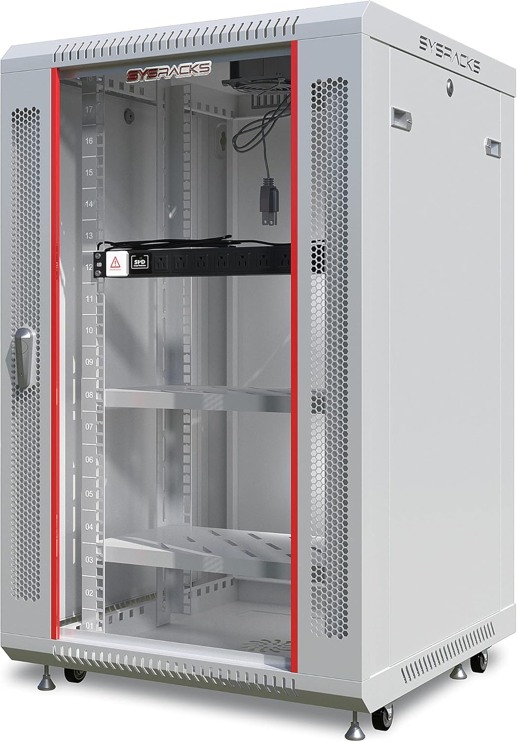 18U Wall Mount Server Rack Cabinet Enclosure 24 Inch Depth X2931