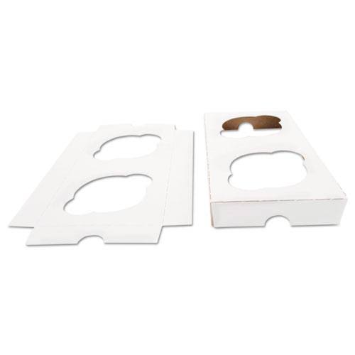 White Kraft Paperboard Cupcake Holder Inserts C403