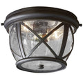 10.9-in Rubbed Bronze Outdoor Flush-Mount Light H746726