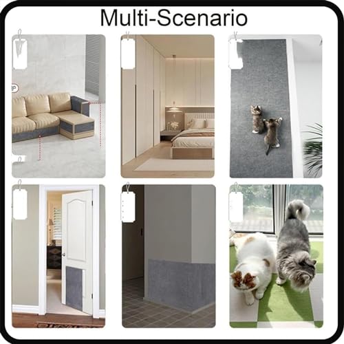 White Self-Adhesive Cat Scratching Mat, 23.62 * 39.37 in I7901