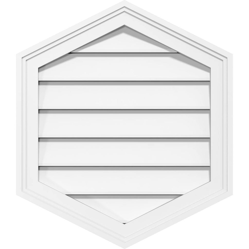 Vertical Peaked Surface Mount PVC Gable Vent M354775