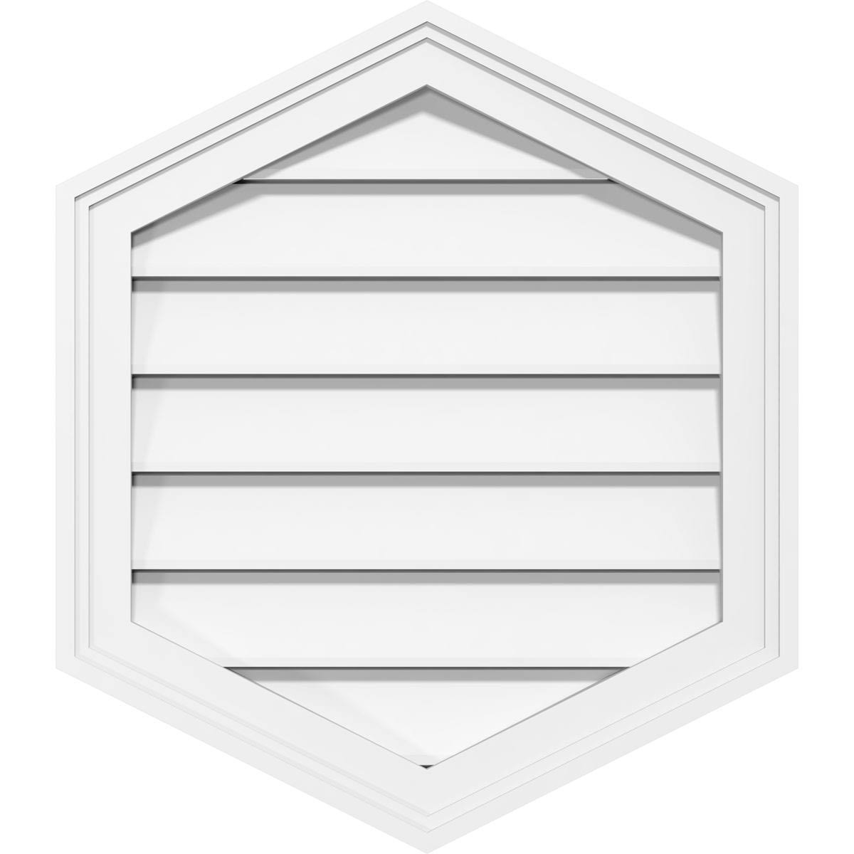 Vertical Peaked Surface Mount PVC Gable Vent M354775