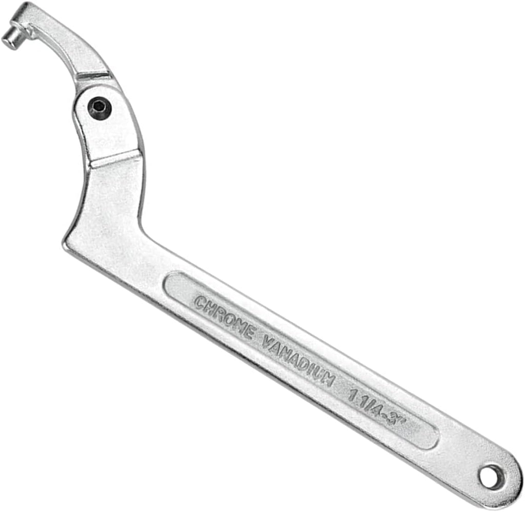 Adjustable C Spanner Hook Wrench Silver 2"-4 3/4" (51-121mm) Pack of 2 O316