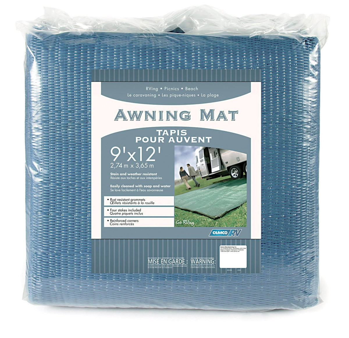 9 x 12 ft Blue Awning Leisure Mat D565788