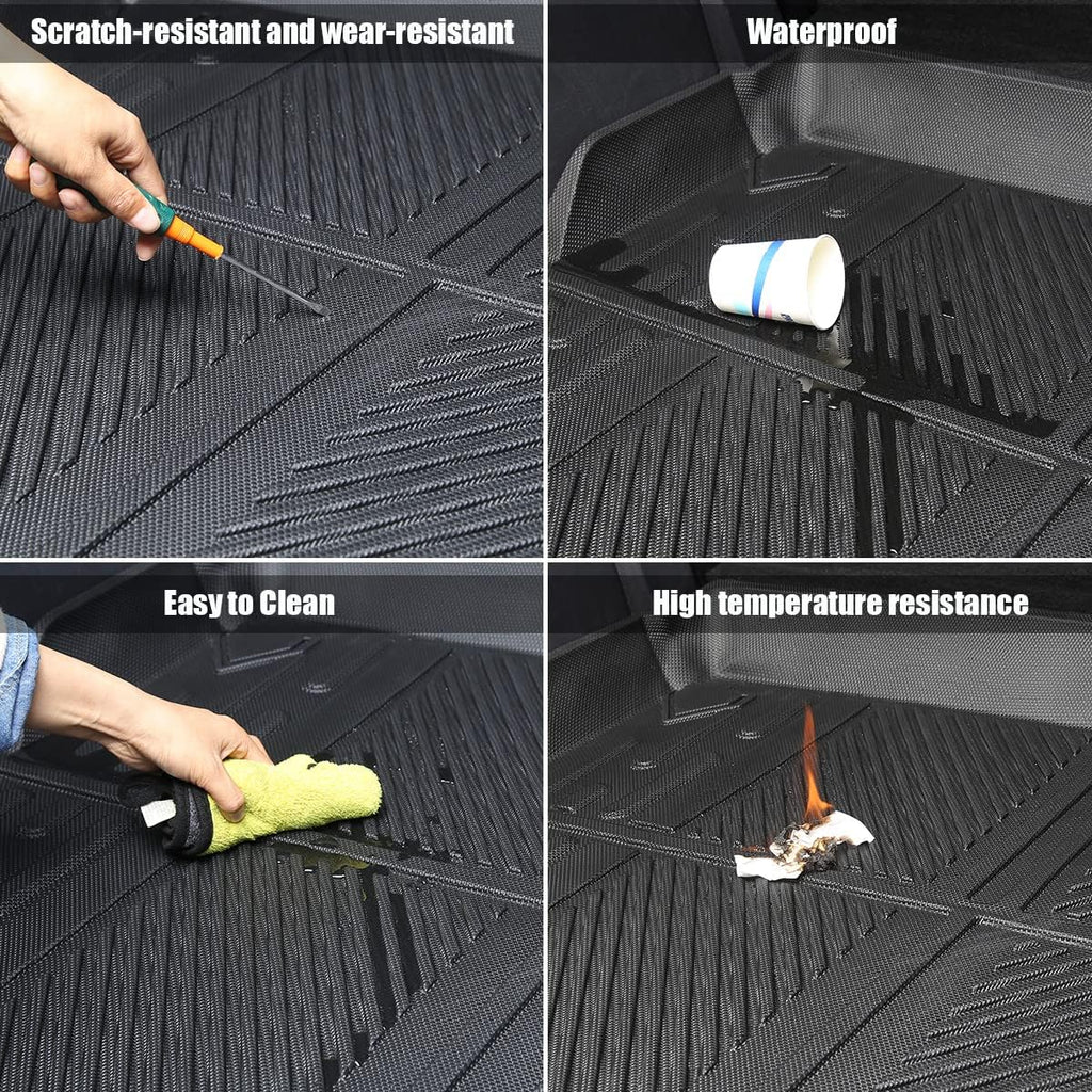 Cargo Liner Trunk Floor Mat for Ford Bronco 2021 2022 All Weather Waterproof TPE Pack of 2 R117483
