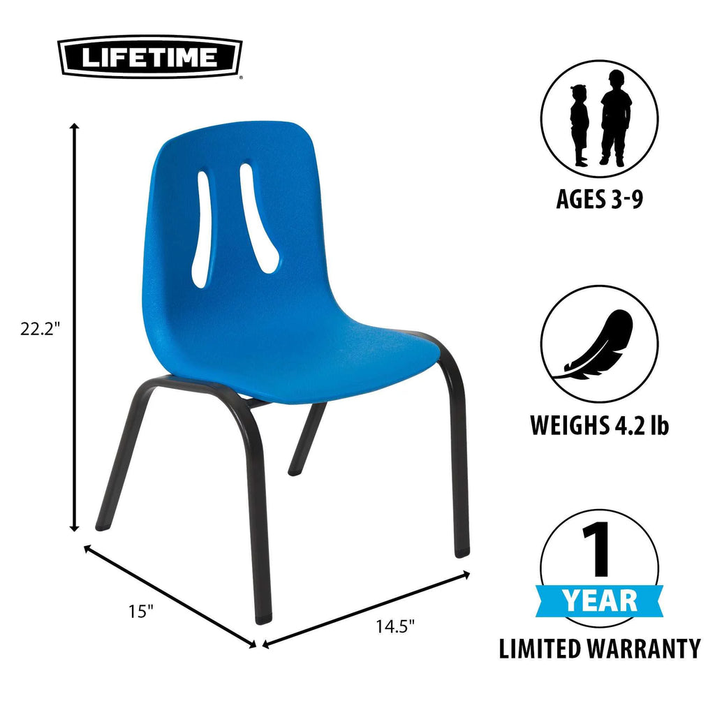Children’s Stacking Chair 4 Pack Dragonfly Blue N640