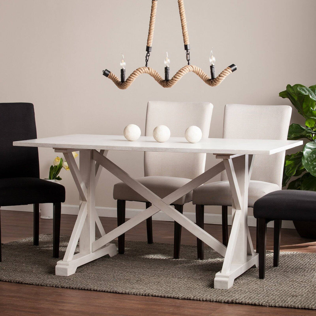 Farmhouse Dining Table in White J299