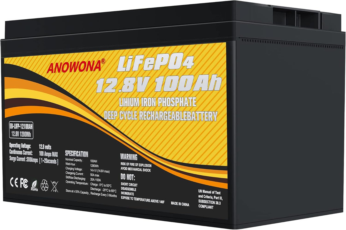 12.8V 200Ah Lithium Iron LiFePO4 Deep Cycle Battery with 200A BMS J945912