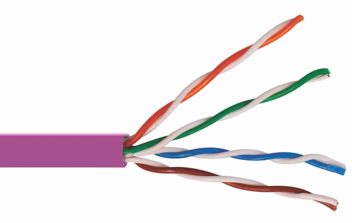 Cat5e PVC Wire, Size 24, Purple X7379