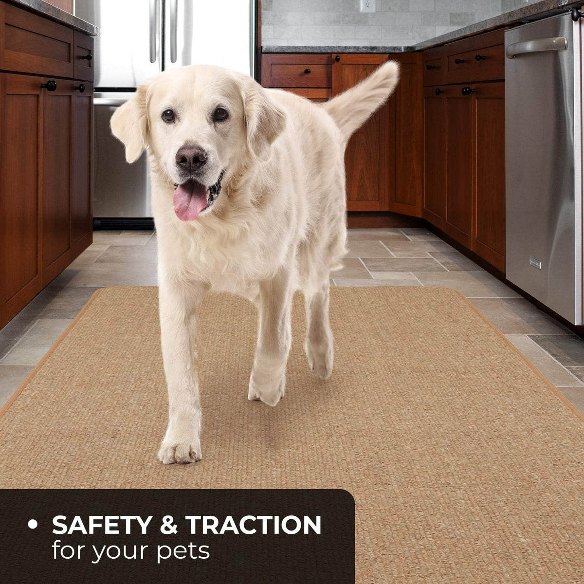 Skid-Resistant Carpet Runner - Pebble Beige - 10 Feet X 48 Inches O19346