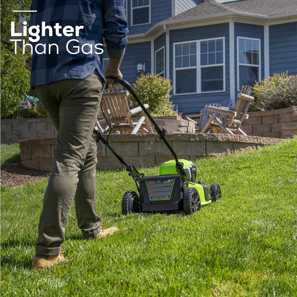 48V 20" Battery-Powered Lawn Mower with Two 4.0Ah Batteries & Charger E196615