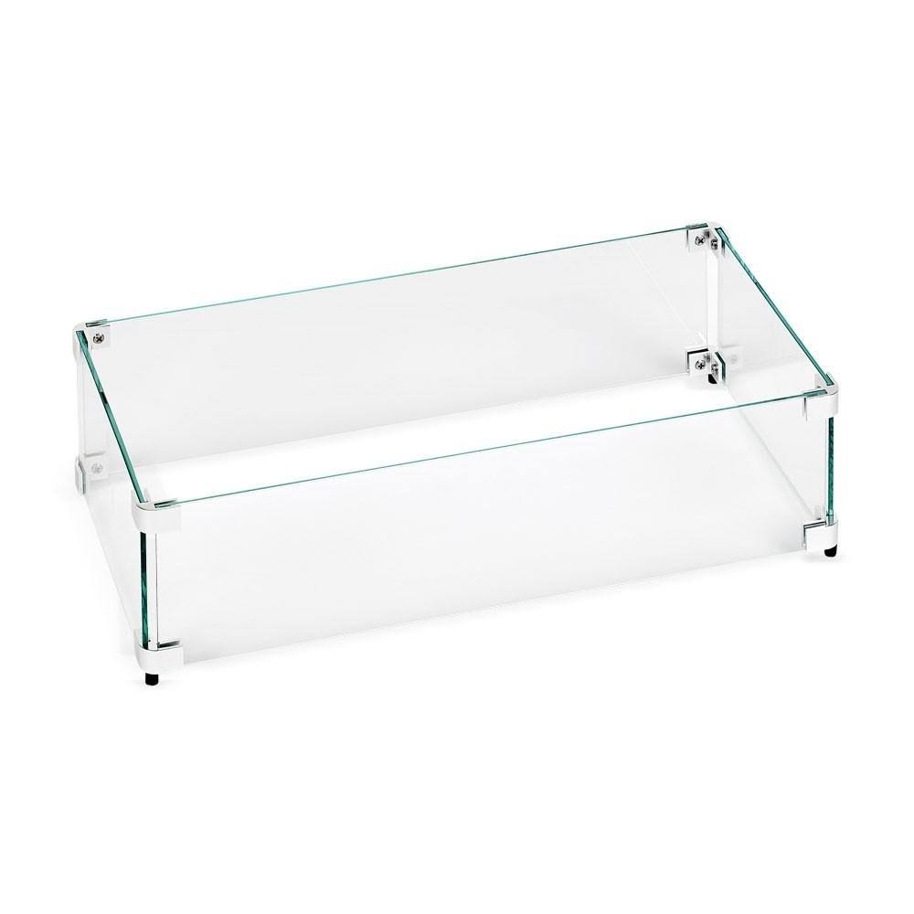 Tempered Glass Flame Guard for Drop-in Fire Pit Pan U17689