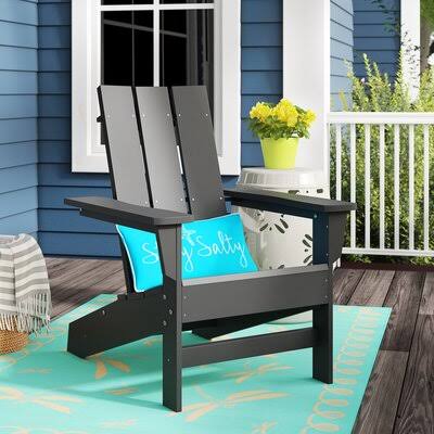 Black Plastic/Resin Adirondack Chair J8796