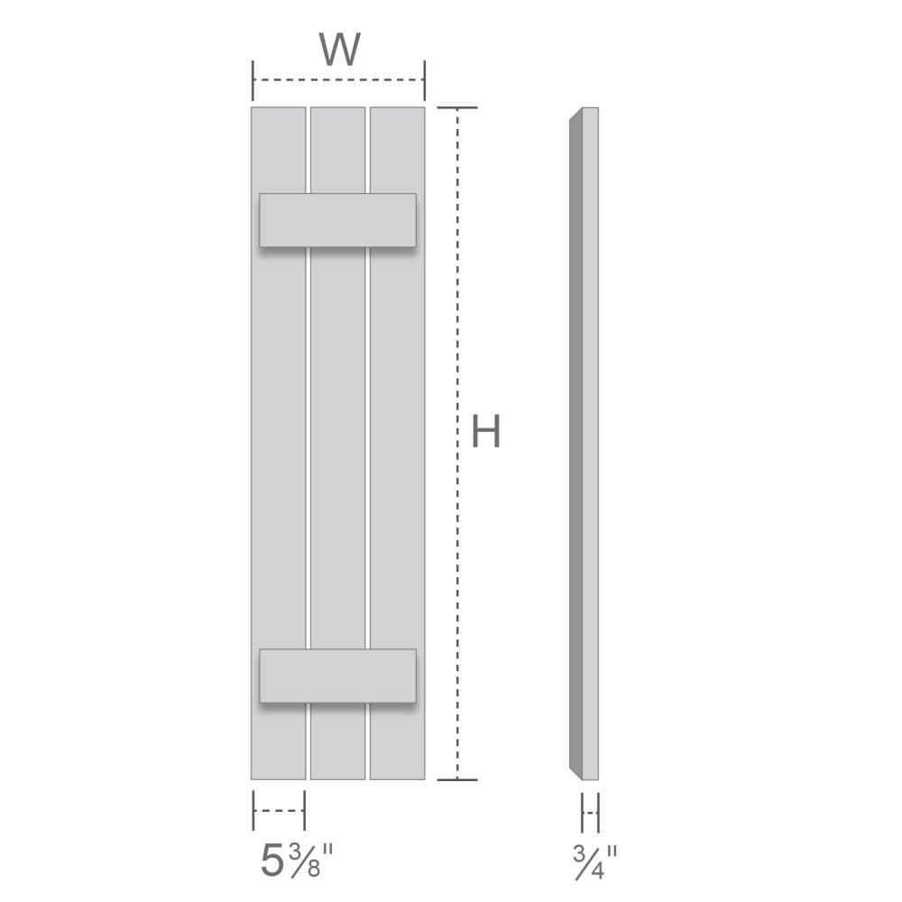 Rough Sawn Western Red Cedar Framed Board-n-Batten Shutters C256114