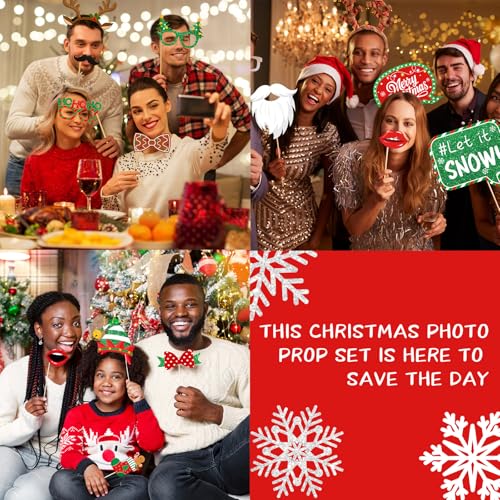 40Pcs Christmas Photo Booth Props Y624