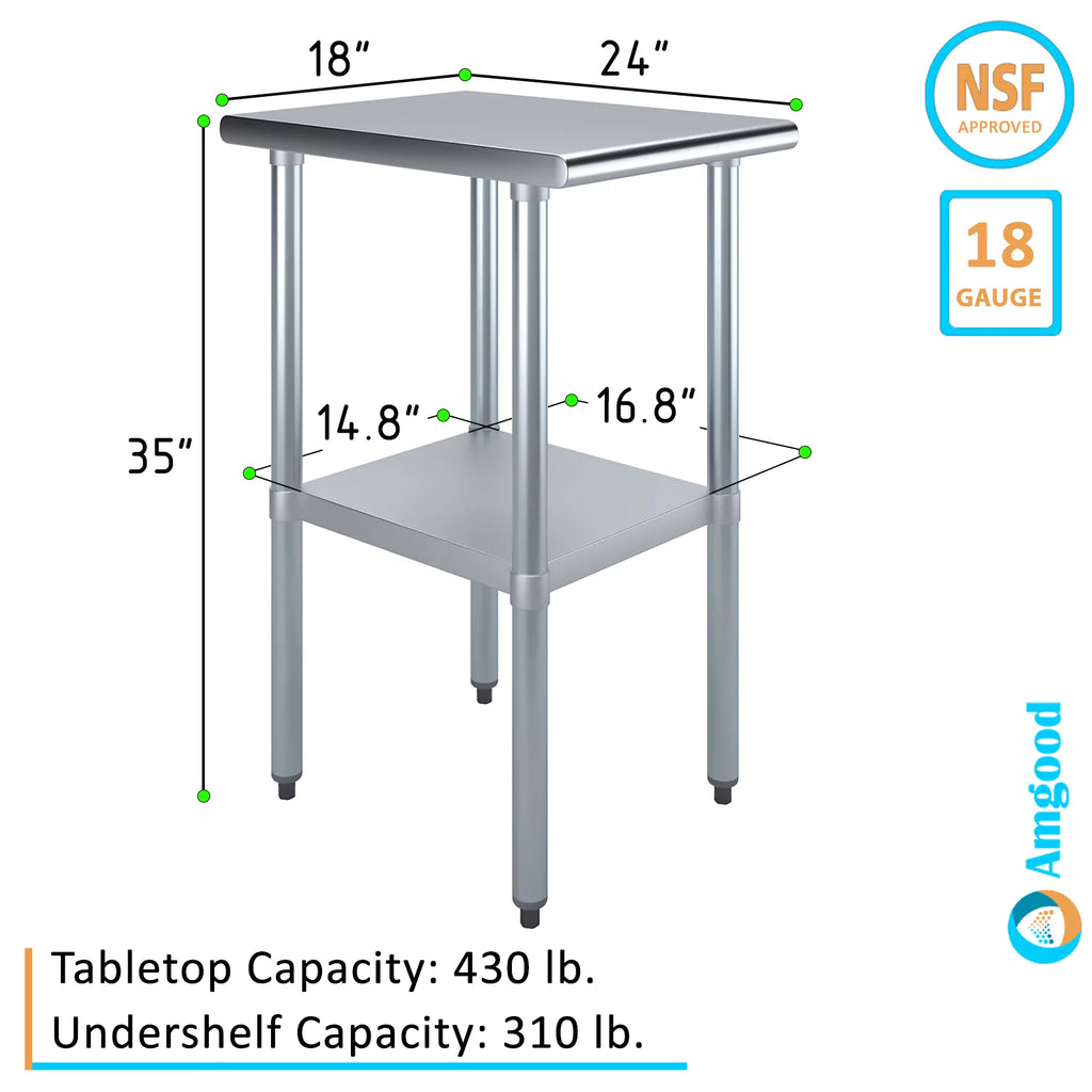 Stainless Steel Work Table with Undershelf W83605