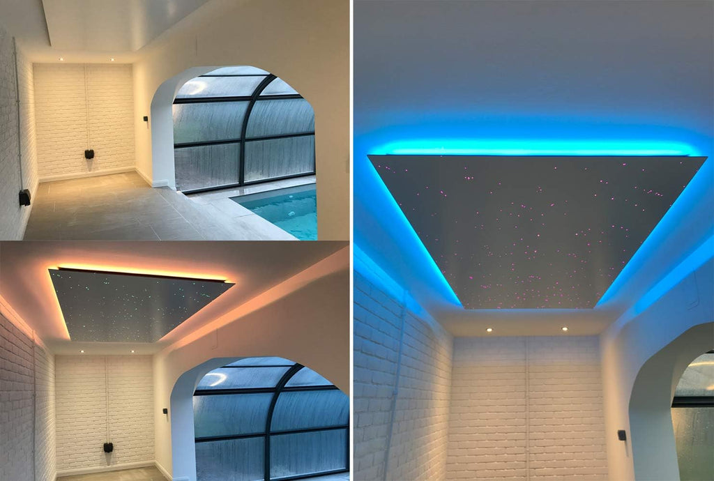 450pcs 0.03in 9.8ft RGBW LED Fiber Optic Star Ceiling Light Kit T96890