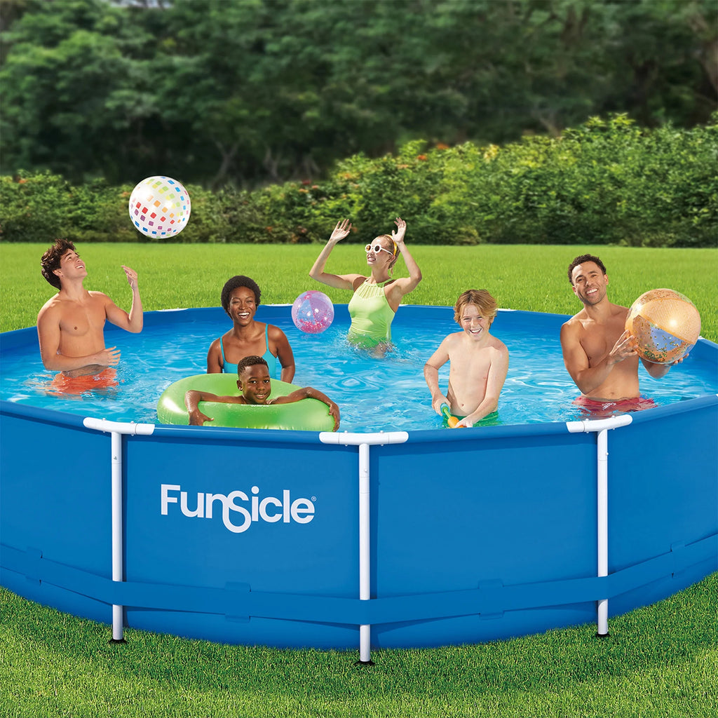 8'x30 Round Frame Above Ground Swimming Pool Set Q512728