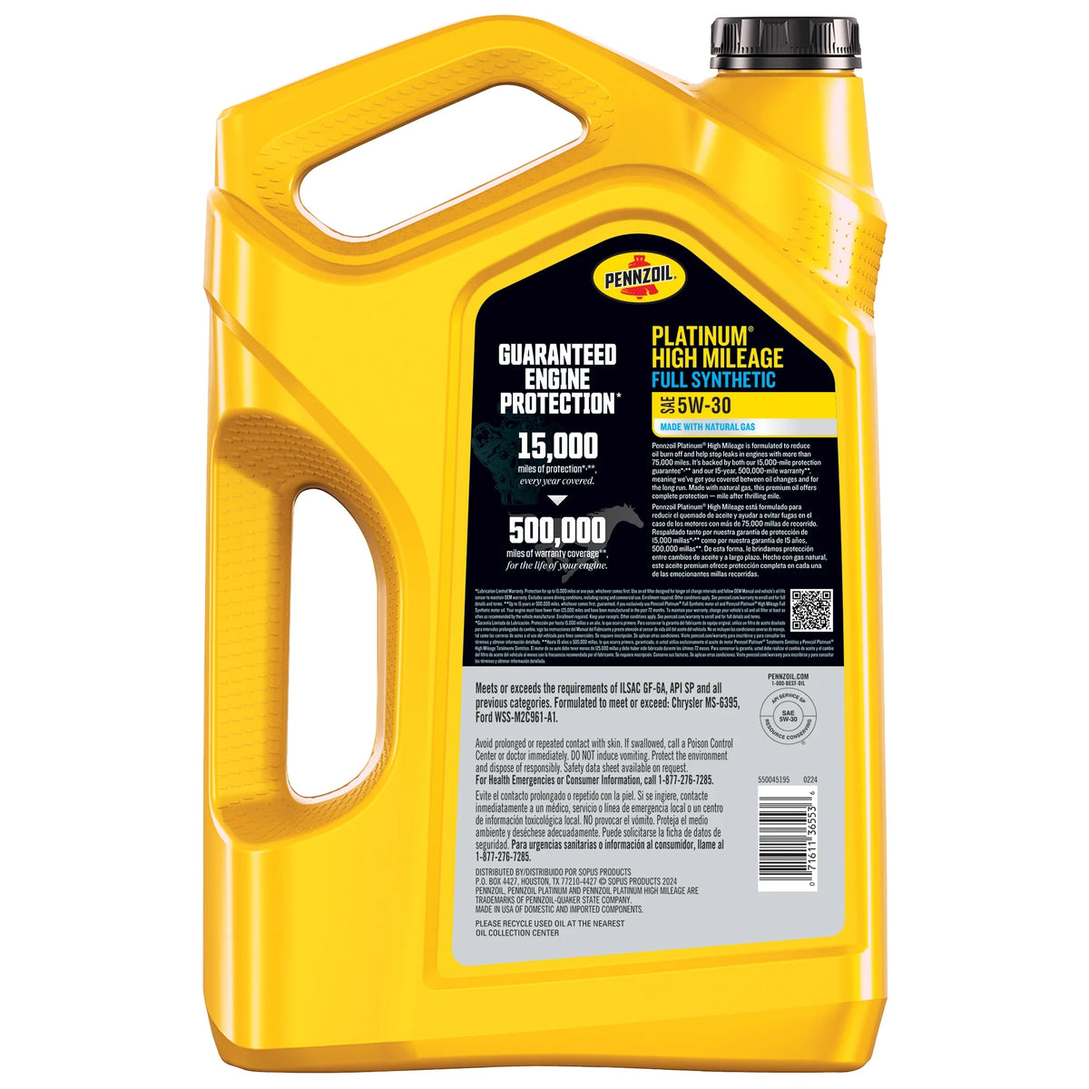 Full Synthetic 5W-30 Motor Oil, 5 Quart R244