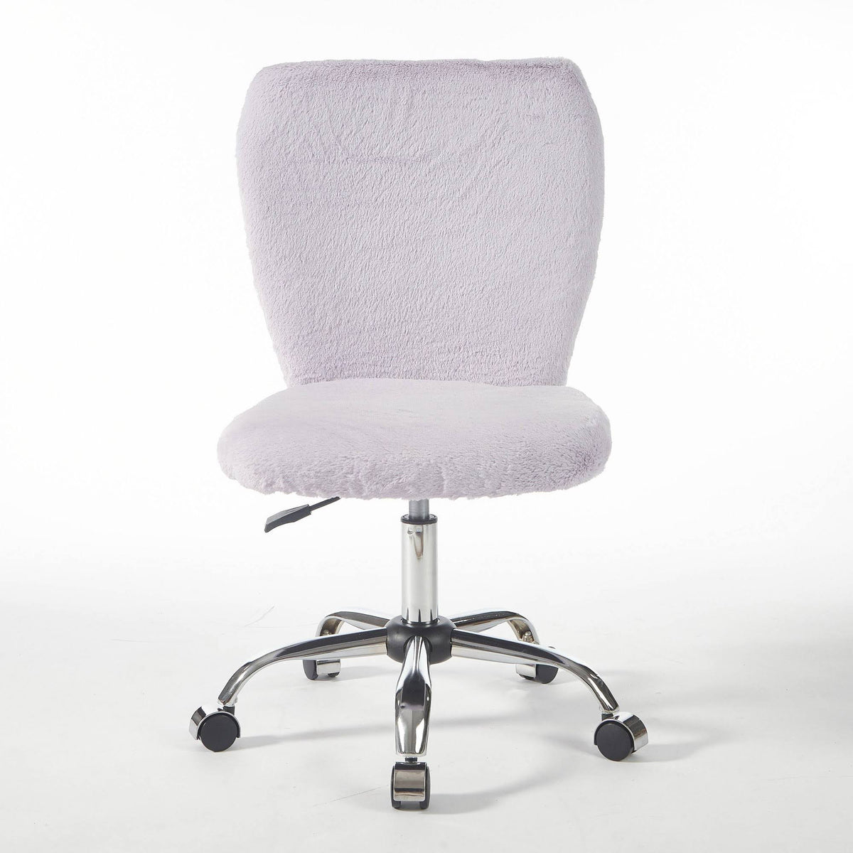 Lavender Faux Fur Rolling Desk Chair F637448