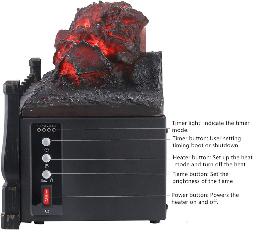 Electric Fireplace Stove Mica Heater 1500W J724583
