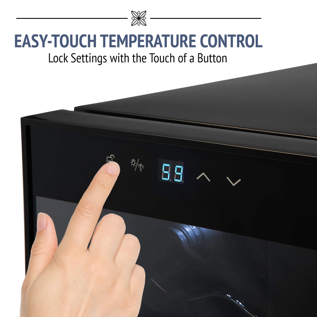 12 Bottle Thermoelectric Freestanding Wine Cooler Black F137234