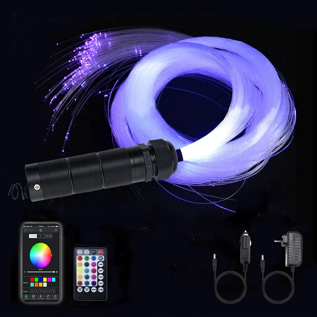 450pcs 0.03in 9.8ft RGBW LED Fiber Optic Star Ceiling Light Kit T96890