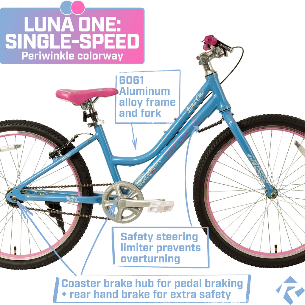 24" Girls Cruiser Bicycle, Lightweight Aluminum Frame B595