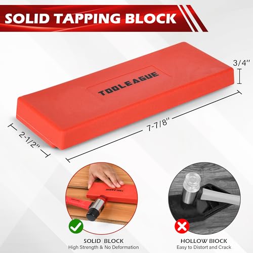 43 Pcs Laminate Wood Flooring Installation Kit with Mallet, Spacers, Pull Bar and Tapping Block R8227